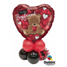 Bouquet 407 To My Boyfriend Bear Qualatex #41320 43599-4 43548-4